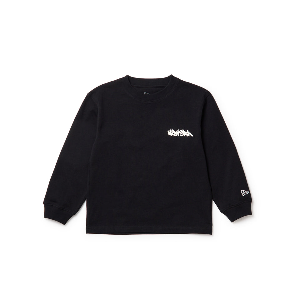 キッズ Child 長袖 コットン Tシャツ Tagging Logo ブラック | NEW ERA ニューエラ公式オンラインストア