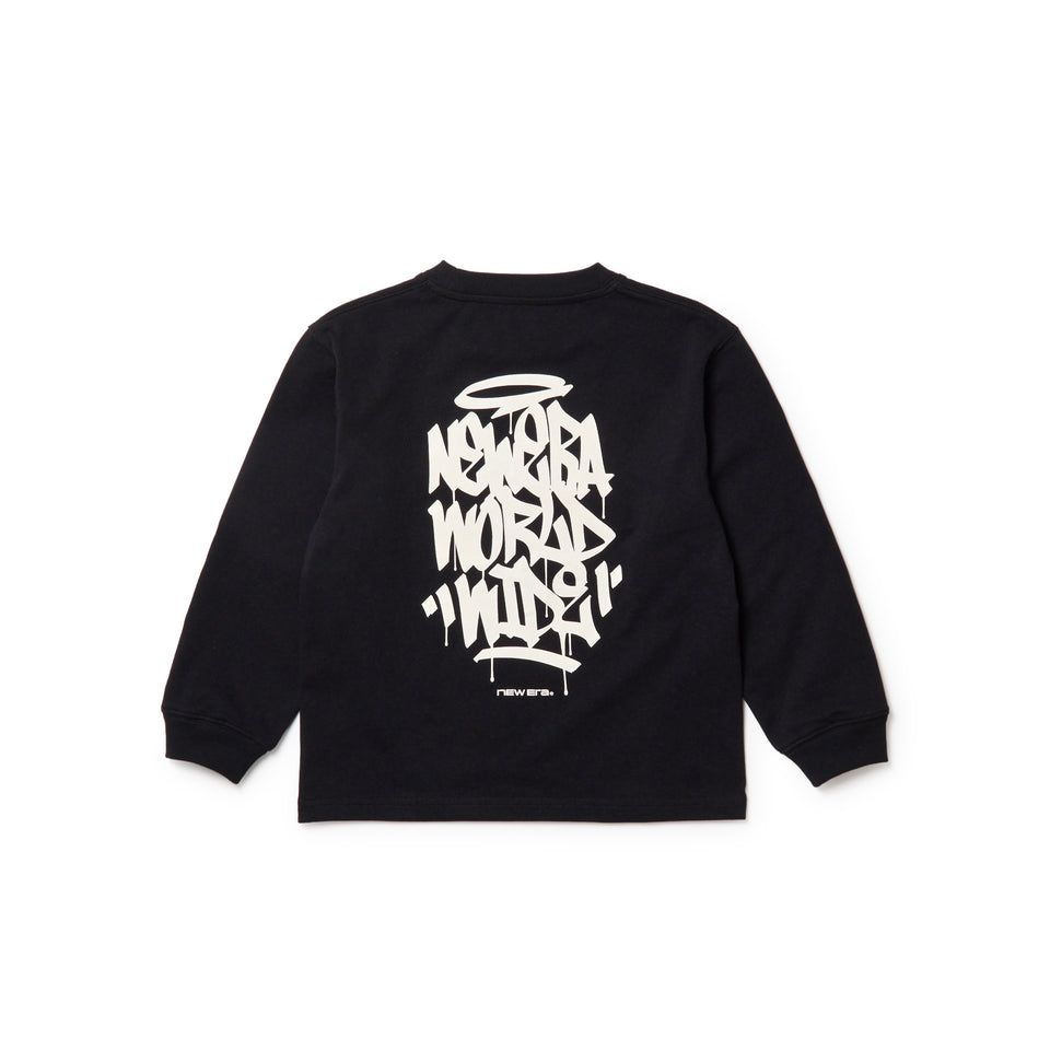 キッズ Child 長袖 コットン Tシャツ Tagging Logo ブラック | NEW ERA ニューエラ公式オンラインストア