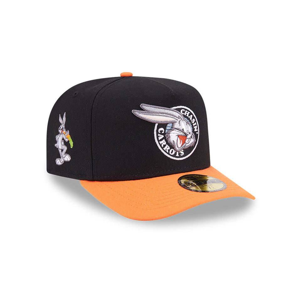 PC 59FIFTY A-Frame Looney Tunes ルーニー・テューンズ CHASIN' CAROTS ブラック オレンジバイザー