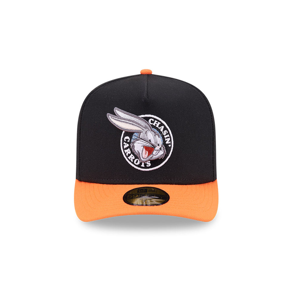 PC 59FIFTY A-Frame Looney Tunes ルーニー・テューンズ CHASIN' CAROTS ブラック オレンジバイザー