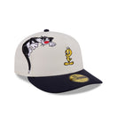 PC 59FIFTY Looney Tunes ルーニー・テューンズ トゥイーティー シルベスター・キャット クロームホワイト ネイビーバイザー