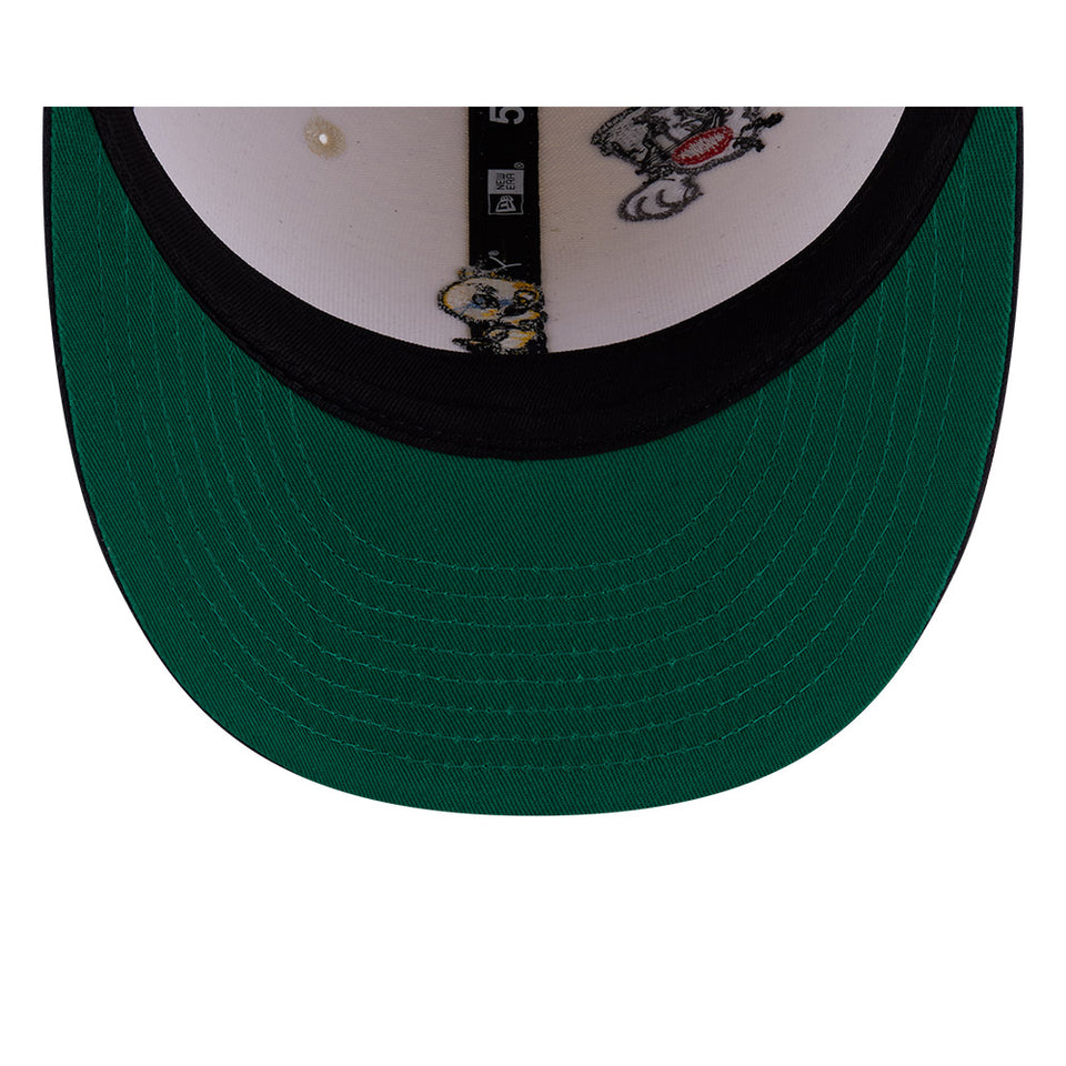 PC 59FIFTY Looney Tunes ルーニー・テューンズ トゥイーティー シルベスター・キャット クロームホワイト ネイビーバイザー