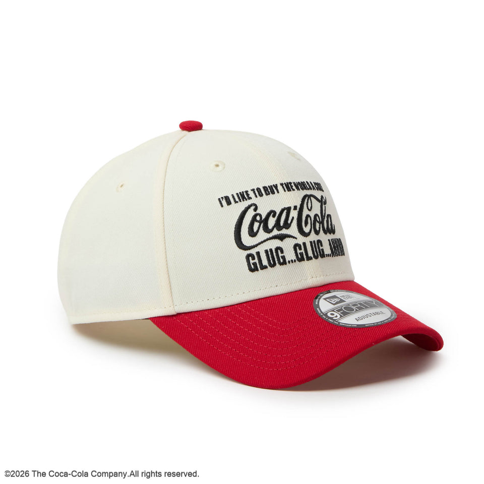 9FORTY Coca-Cola コカ・コーラ クロームホワイト/スカーレット | NEW ERA ニューエラ公式オンラインストア