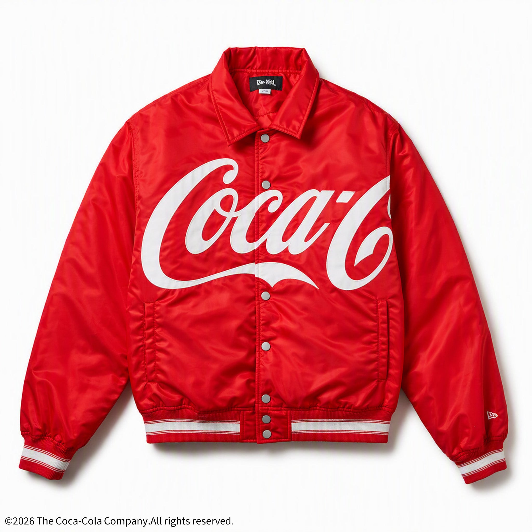 ナイロン バーシティジャケット Coca-Cola コカ・コーラ スカーレット