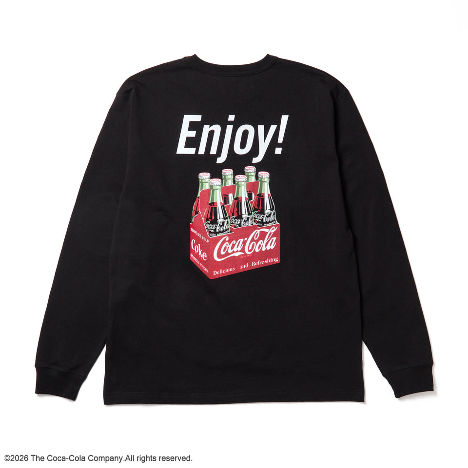 長袖 ウォッシュド コットン Tシャツ Coca-Cola コカ・コーラ ブラック | NEW ERA ニューエラ公式オンラインストア