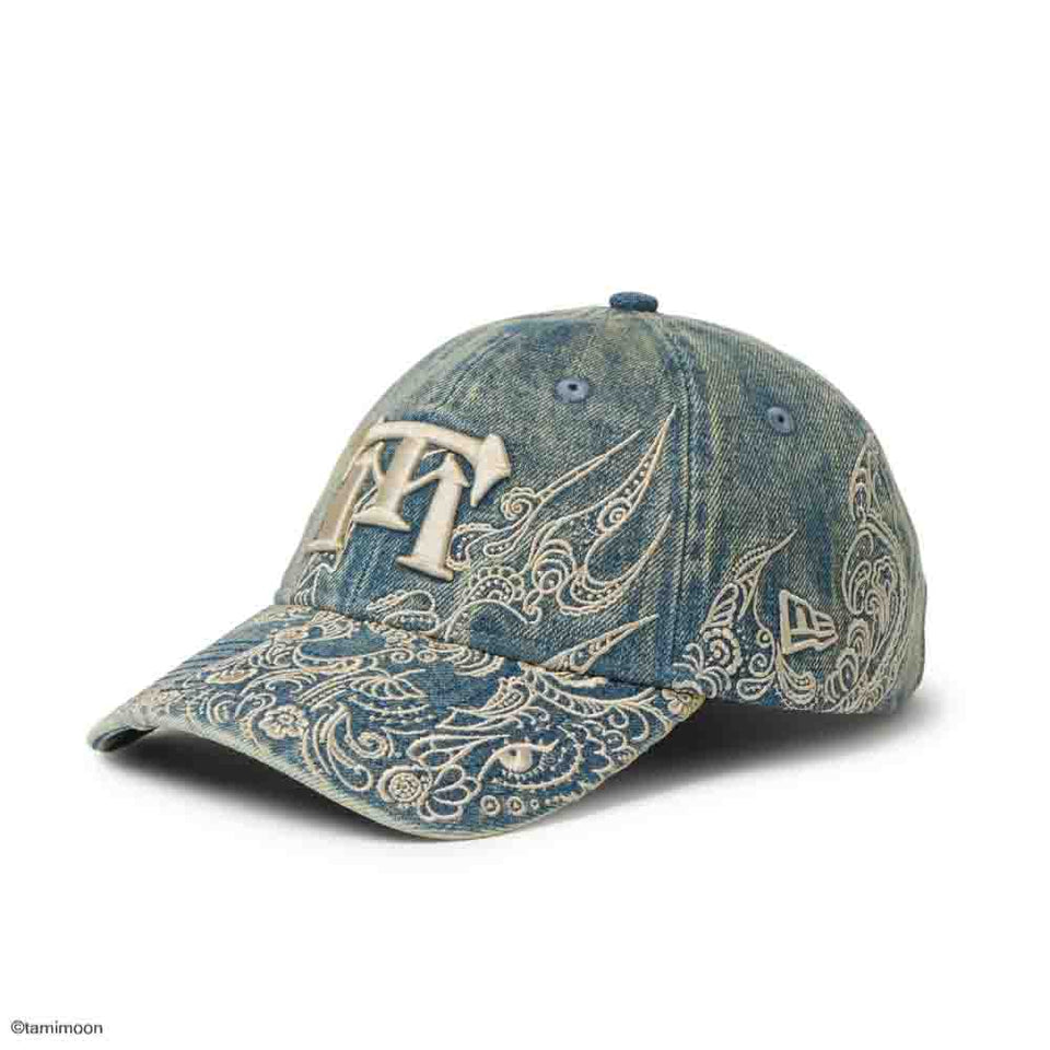 9FORTY アンストラクチャード Illustrators Collection tamimoon オーバーダイ デニム ブルー | NEW ERA ニューエラ公式オンラインストア