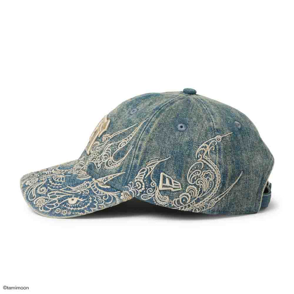 9FORTY アンストラクチャード Illustrators Collection tamimoon オーバーダイ デニム ブルー | NEW ERA ニューエラ公式オンラインストア