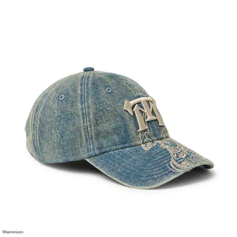 9FORTY アンストラクチャード Illustrators Collection tamimoon オーバーダイ デニム ブルー | NEW ERA ニューエラ公式オンラインストア