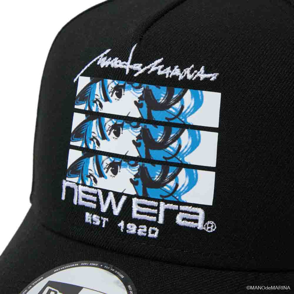 9FORTY A-Frame Illustrators Collection まのでまりな ブラック | NEW ERA ニューエラ公式オンラインストア