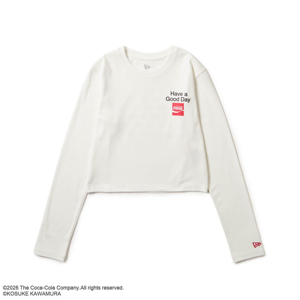 Women's 長袖 クロップド Tシャツ Coca-Cola designed by Kosuke Kawamura コカ・コーラ Many Hearts オフホワイト | NEW ERA ニューエラ公式オンラインストア