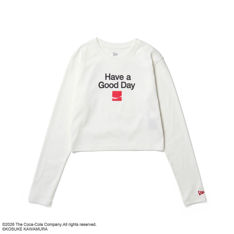 Women's 長袖 クロップド Tシャツ Coca-Cola designed by Kosuke Kawamura コカ・コーラ Back Heart オフホワイト | NEW ERA ニューエラ公式オンラインストア