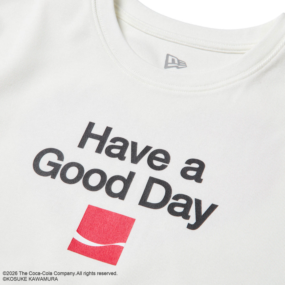 Women's 長袖 クロップド Tシャツ Coca-Cola designed by Kosuke Kawamura コカ・コーラ Back Heart オフホワイト | NEW ERA ニューエラ公式オンラインストア