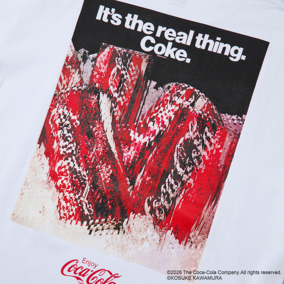 半袖 コットン Tシャツ Coca-Cola designed by Kosuke Kawamura コカ・コーラ Left Heart ホワイト | NEW ERA ニューエラ公式オンラインストア