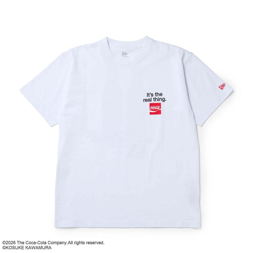 半袖 コットン Tシャツ Coca-Cola designed by Kosuke Kawamura コカ・コーラ It's the real thing. Coke ホワイト | NEW ERA ニューエラ公式オンラインストア