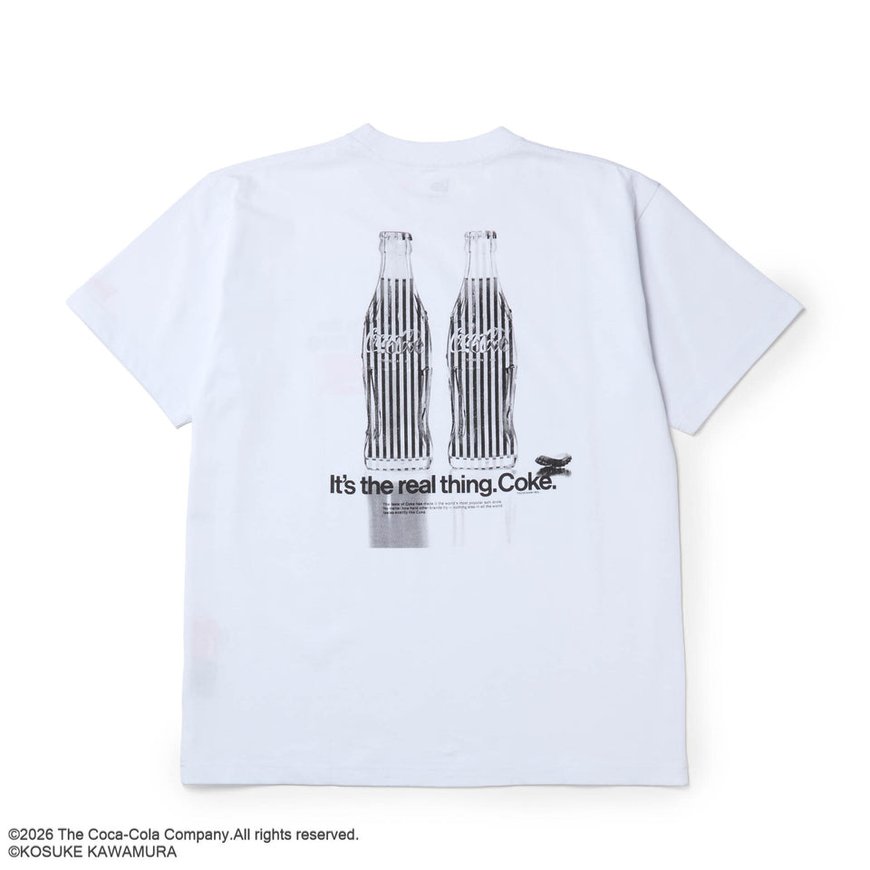 半袖 コットン Tシャツ Coca-Cola designed by Kosuke Kawamura コカ・コーラ It's the real thing. Coke ホワイト | NEW ERA ニューエラ公式オンラインストア