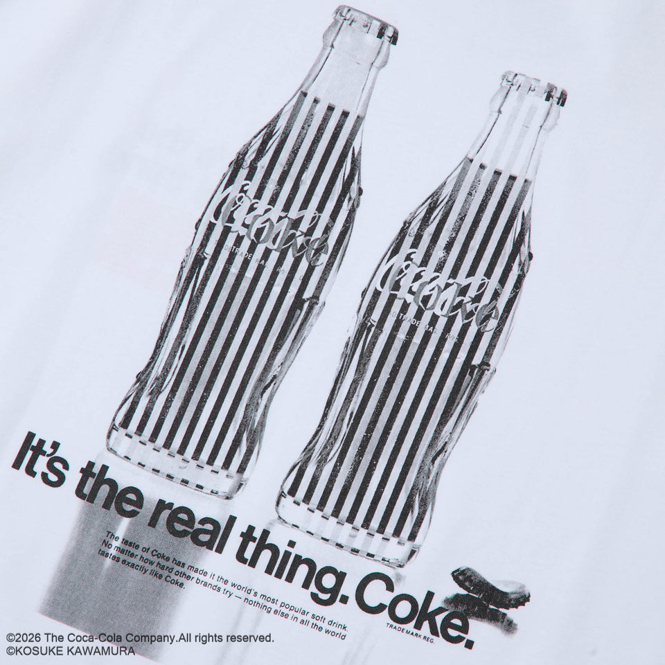 半袖 コットン Tシャツ Coca-Cola designed by Kosuke Kawamura コカ・コーラ It's the real thing. Coke ホワイト | NEW ERA ニューエラ公式オンラインストア