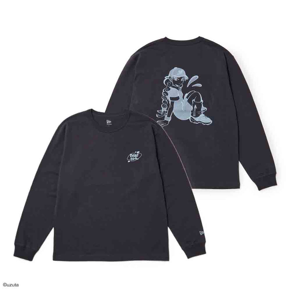 長袖 ウォッシュドコットン Tシャツ Illustrators Collection うずた グラファイト