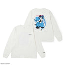 長袖 ウォッシュドコットン Tシャツ Illustrators Collection まのでまりな オフホワイト