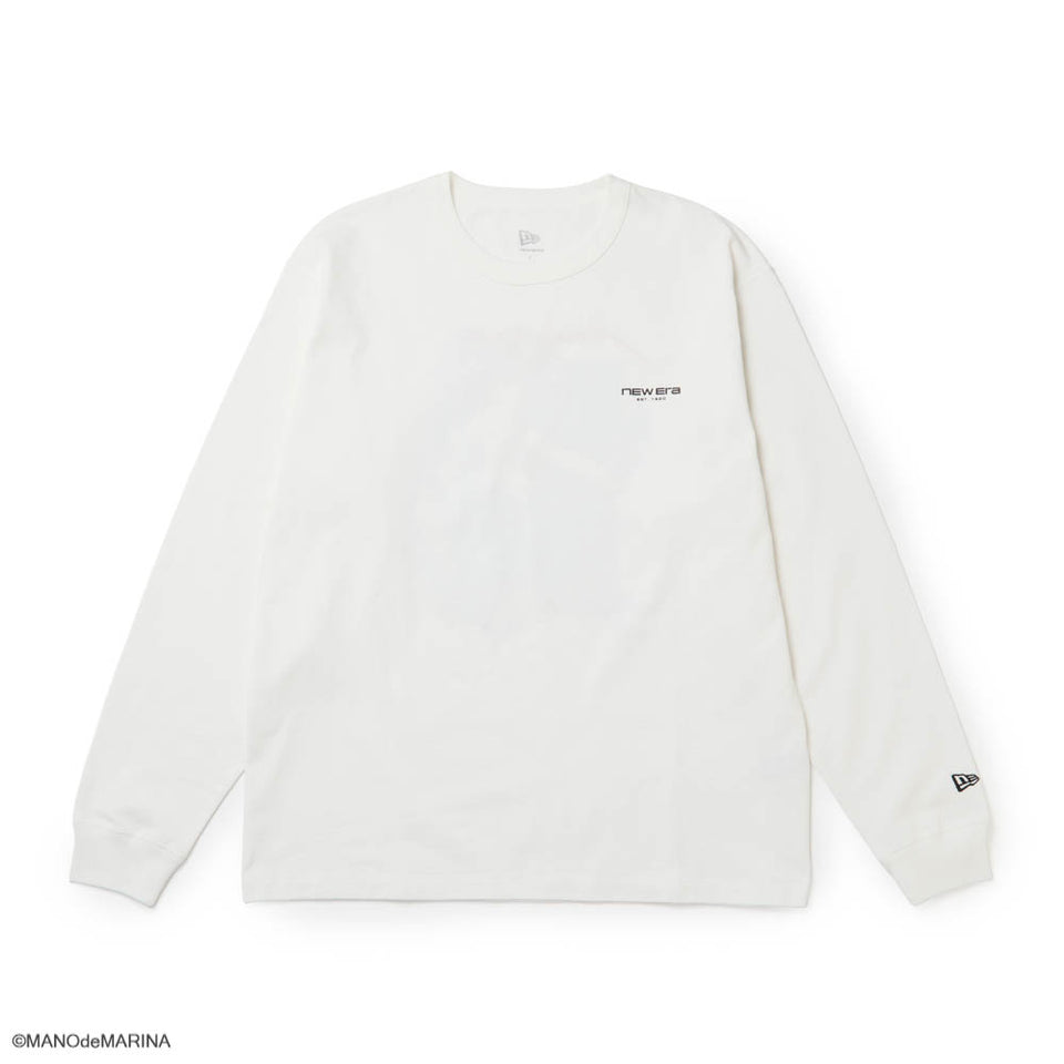 長袖 ウォッシュドコットン Tシャツ Illustrators Collection まのでまりな オフホワイト | NEW ERA ニューエラ公式オンラインストア
