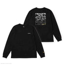 長袖 ウォッシュドコットン Tシャツ Illustrators Collection こまやま明 ブラック