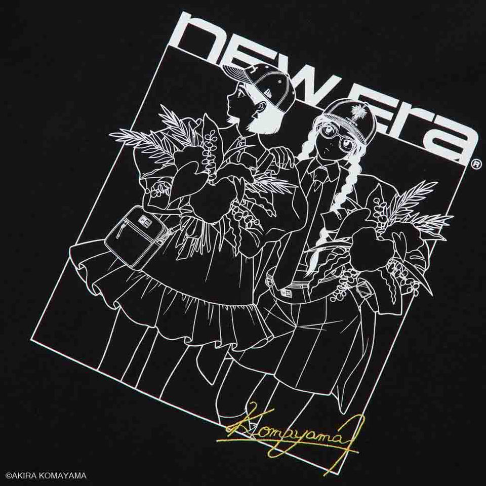 長袖 ウォッシュドコットン Tシャツ Illustrators Collection こまやま明 ブラック | NEW ERA ニューエラ公式オンラインストア