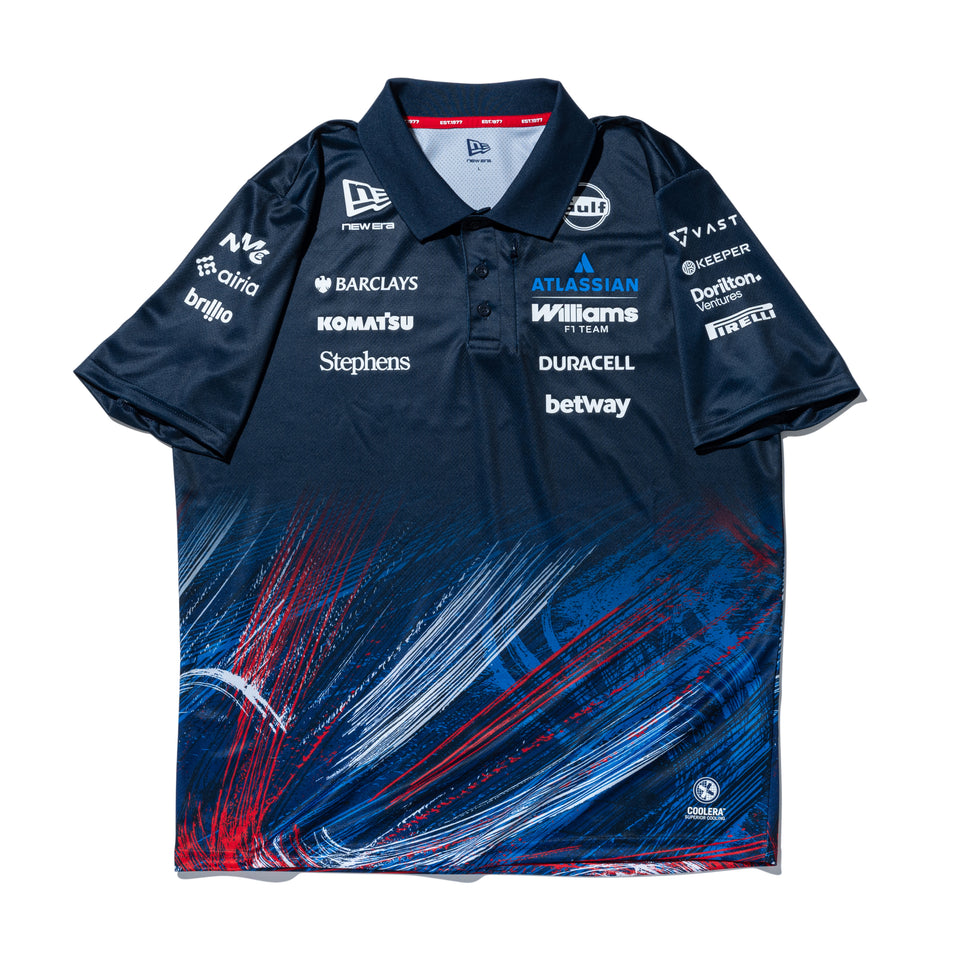 半袖 テック ポロシャツ Atlassian Williams F1 Team アトラシアン・ウィリアムズF1チーム Silverstone Race Special ネイビー