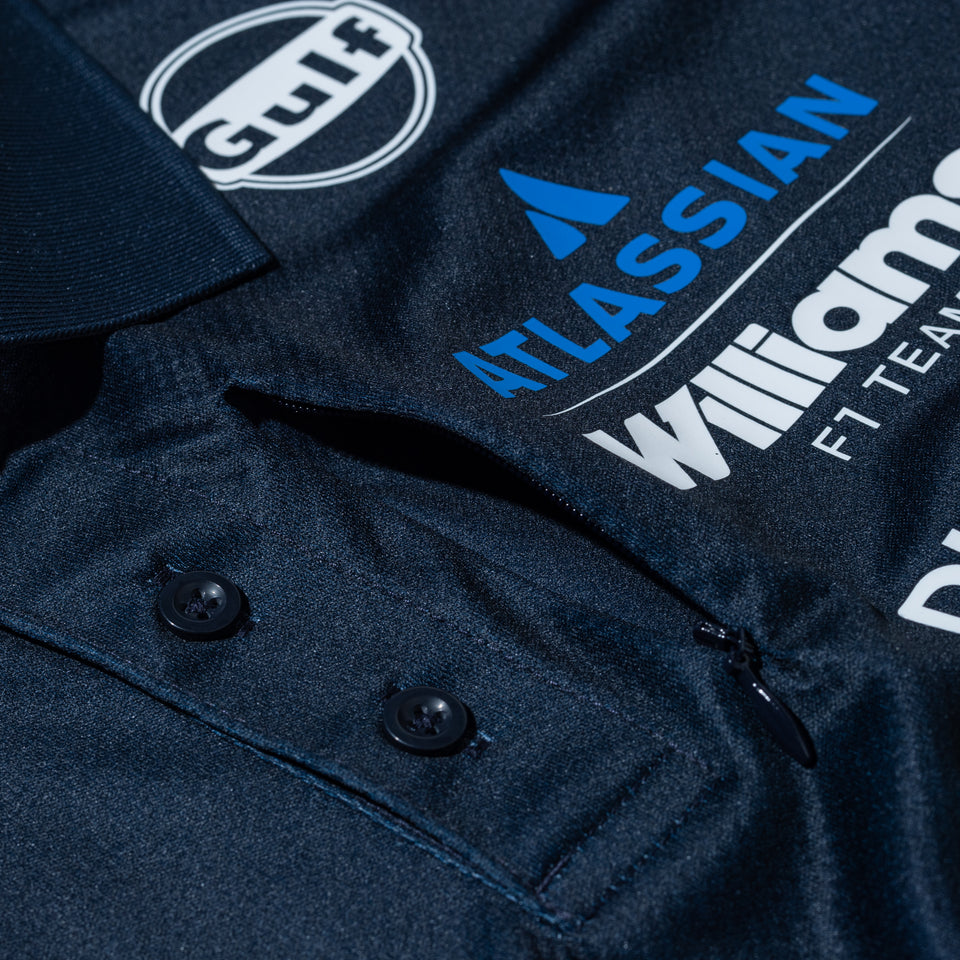 半袖 テック ポロシャツ Atlassian Williams F1 Team アトラシアン・ウィリアムズF1チーム Silverstone Race Special ネイビー