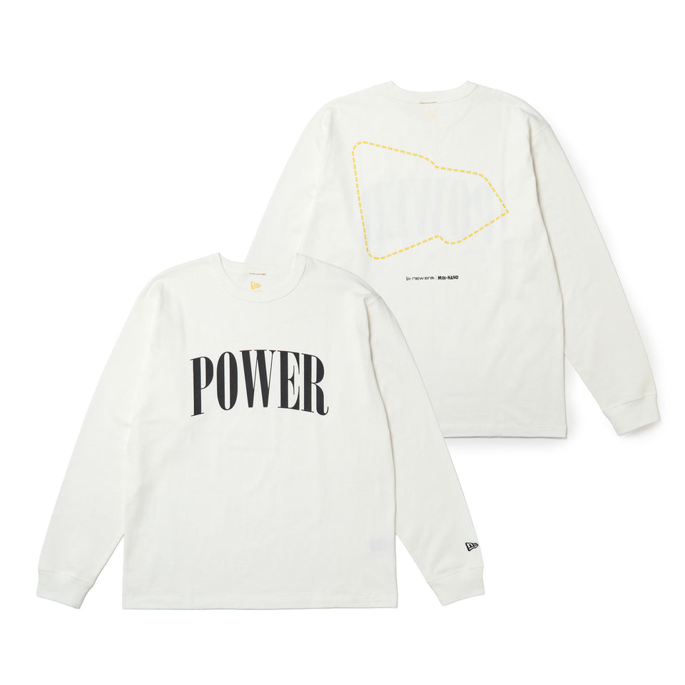 長袖 ウォッシュドコットン Tシャツ Powered by GORO（MIN-NANO） オフホワイト | NEW ERA ニューエラ公式オンラインストア