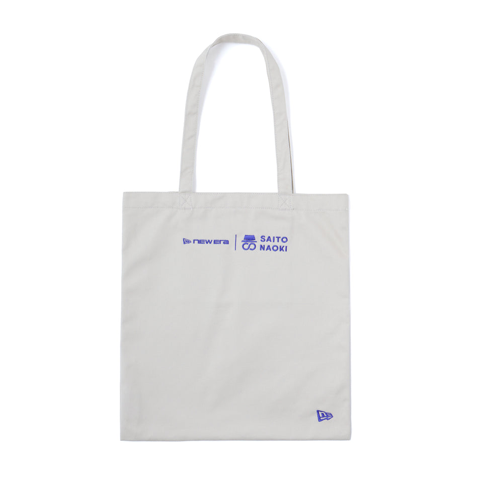 半袖 オーバーサイズド コットンTシャツ ツイルトートセット さいとうなおき バックプリント ホワイト