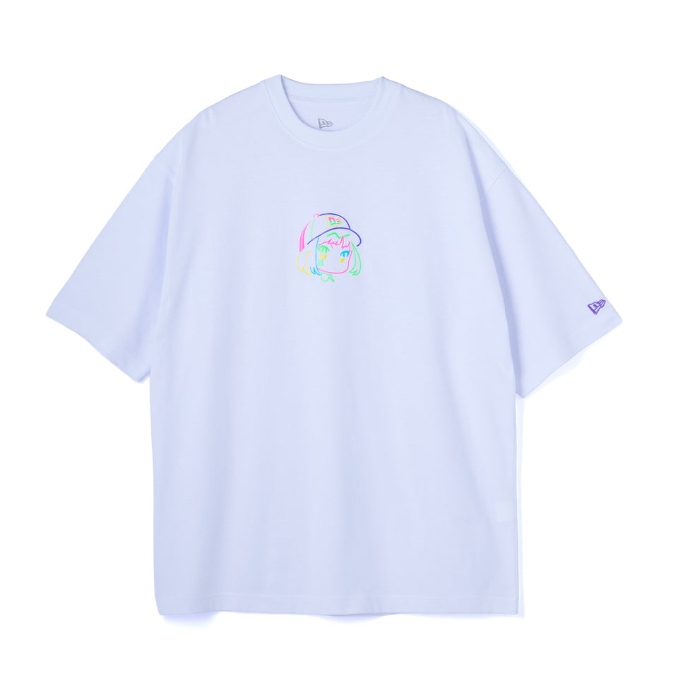 半袖 オーバーサイズド コットンTシャツ ツイルトートセット さいとうなおき フロントプリント ホワイト