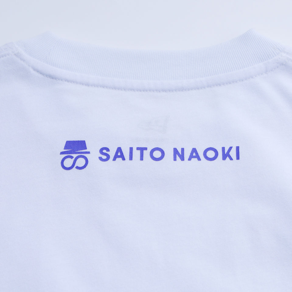 半袖 オーバーサイズド コットンTシャツ ツイルトートセット さいとうなおき フロントプリント ホワイト
