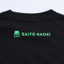 半袖 オーバーサイズド コットンTシャツ ツイルトートセット さいとうなおき フロントプリント ブラック