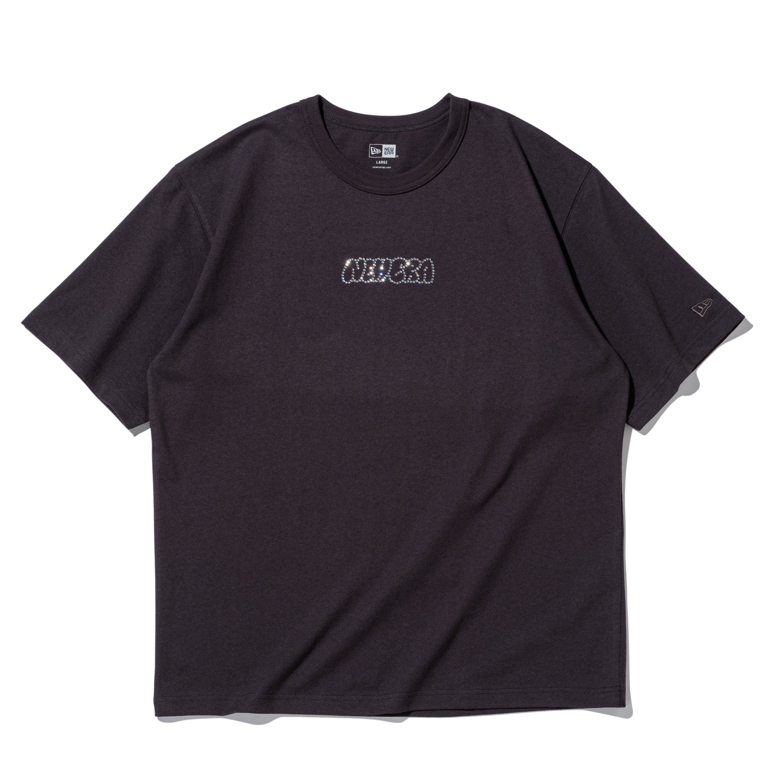 お得 新品 unoa Tシャツ ウノア バレエ ラインストーン 半袖 ウォッシュドコットンTシャツ Rhinestone ラインストーン