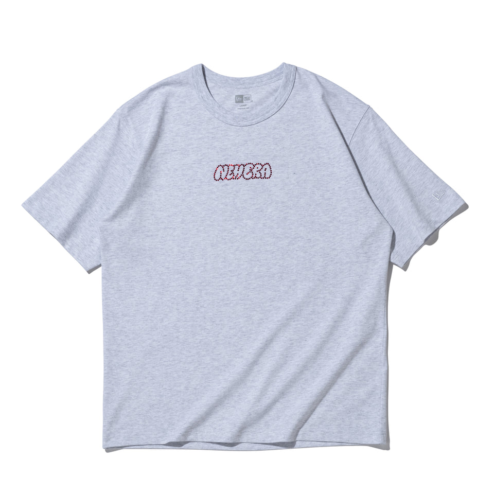 半袖 ウォッシュドコットンTシャツ Rhinestone ラインストーン アッシュグレー | NEW ERA ニューエラ公式オンラインストア
