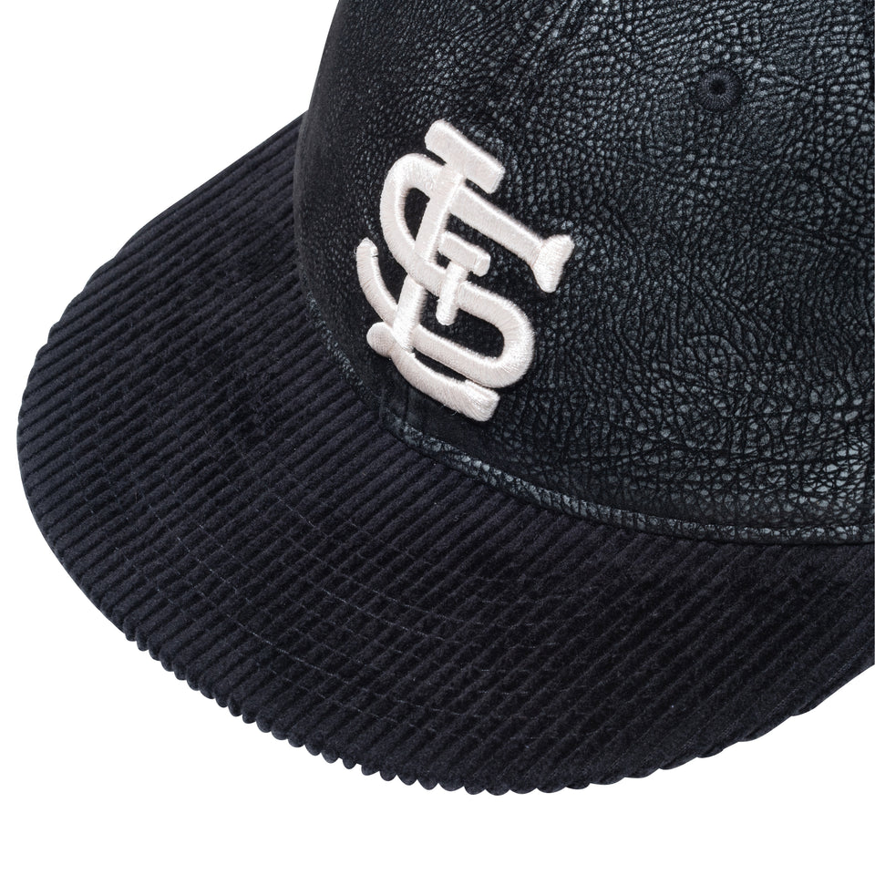 RC 9FIFTY Flock Leather フロックレザー セントルイス・カージナルス ブラック | NEW ERA ニューエラ公式オンラインストア