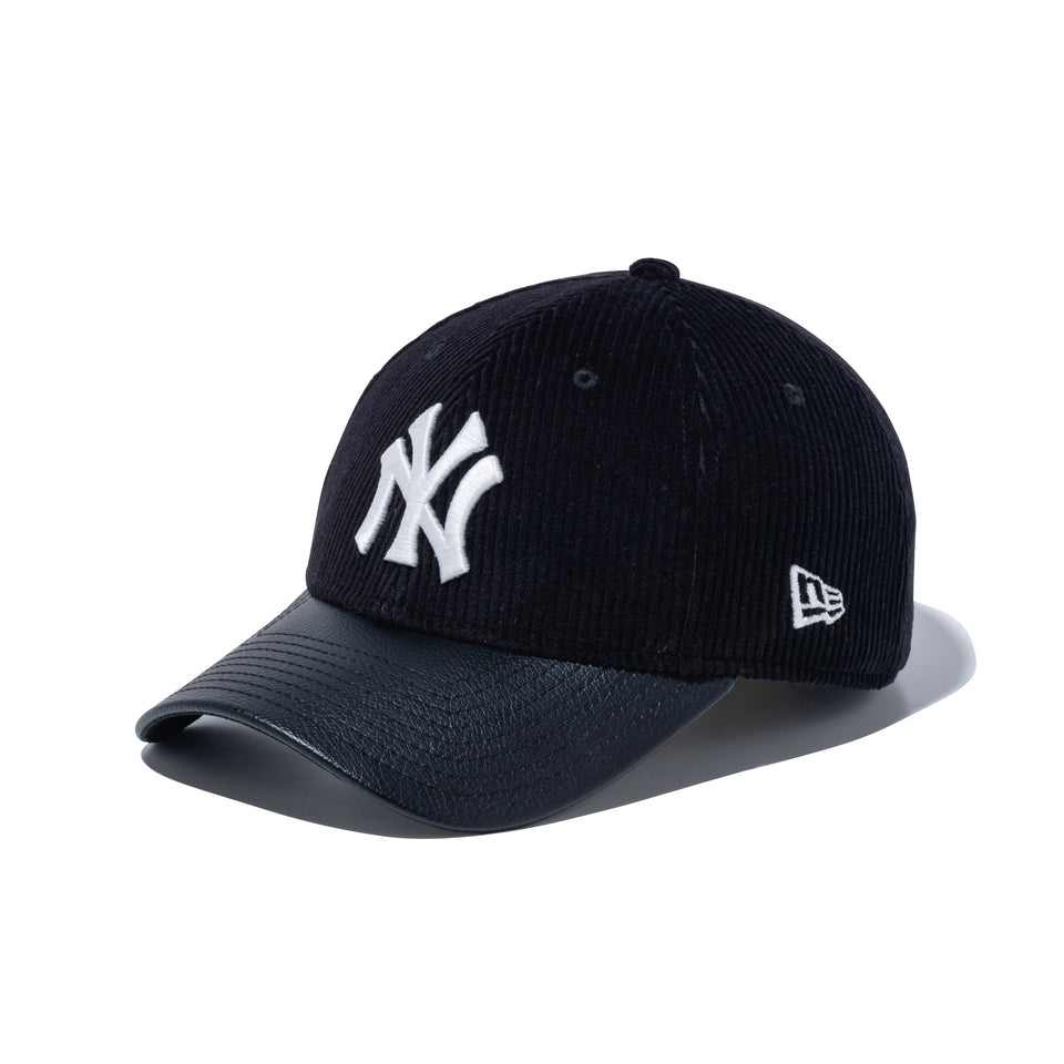 9FORTY Corduroy Pack ニューヨーク・ヤンキース シンセティックレザーバイザー ブラック | NEW ERA ニューエラ公式オンラインストア