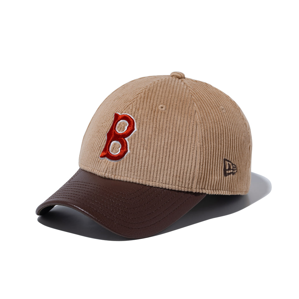 9FORTY Corduroy Pack ボストン・レッドソックス シンセティックレザーバイザー ベージュ/ブラウン | NEW ERA ニューエラ公式オンラインストア