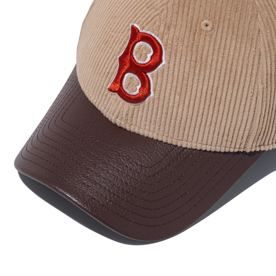 9FORTY Corduroy Pack ボストン・レッドソックス シンセティックレザーバイザー ベージュ/ブラウン | NEW ERA ニューエラ公式オンラインストア