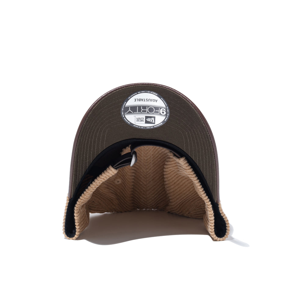 9FORTY Corduroy Pack ボストン・レッドソックス シンセティックレザーバイザー ベージュ/ブラウン | NEW ERA ニューエラ公式オンラインストア
