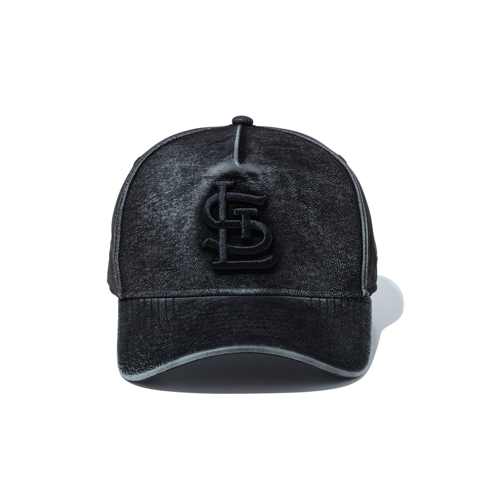 9FORTY A-Frame Flock Leather フロックレザー セントルイス・カージナルス ブラック | NEW ERA ニューエラ公式オンラインストア