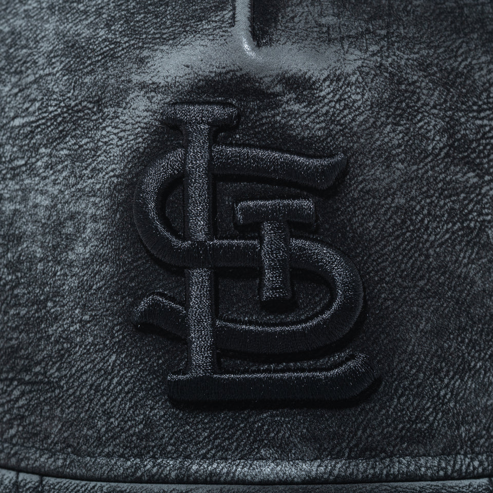 9FORTY A-Frame Flock Leather フロックレザー セントルイス・カージナルス ブラック | NEW ERA ニューエラ公式オンラインストア
