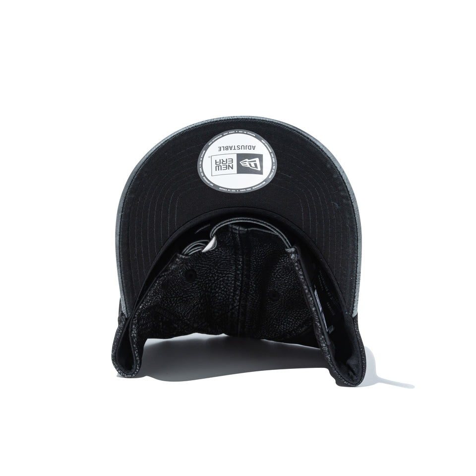 9FORTY A-Frame Flock Leather フロックレザー ニューヨーク・ヤンキース ブラック | NEW ERA ニューエラ公式オンラインストア