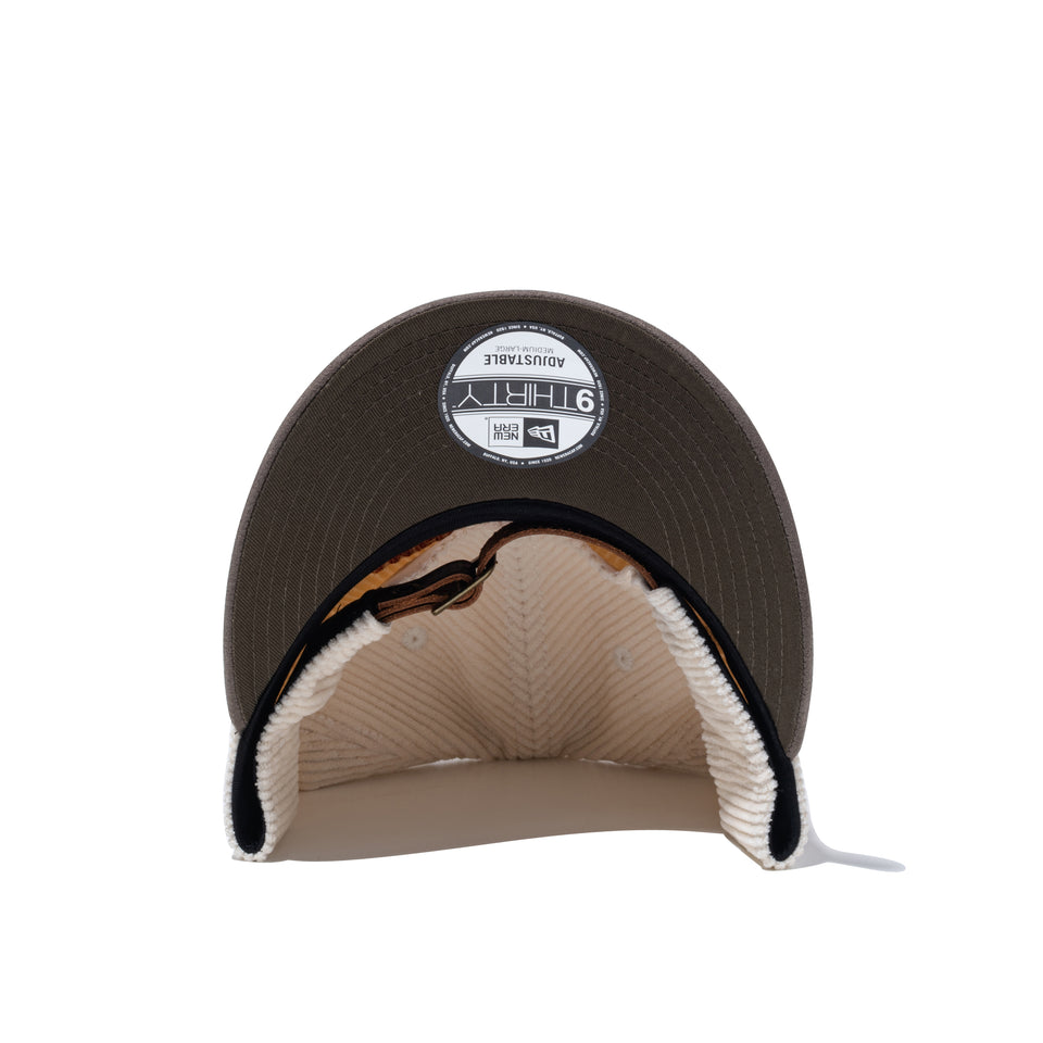9THIRTY Corduroy Pack ニューヨーク・ヤンキース スエードバイザー アイボリー/ブラウン | NEW ERA ニューエラ公式オンラインストア