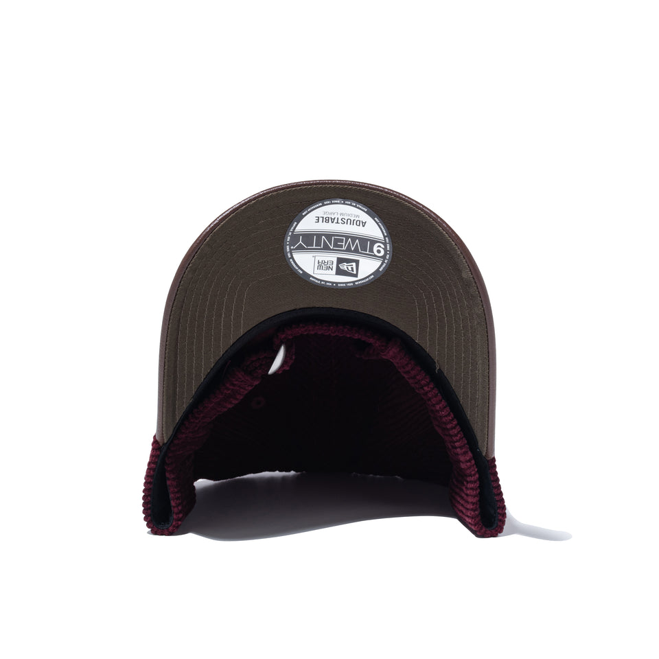 9TWENTY Corduroy Pack　シンセティックレザーバイザー ワイン/ブラウン | NEW ERA ニューエラ公式オンラインストア