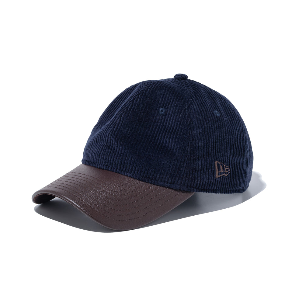 9TWENTY Corduroy Pack　シンセティックレザーバイザー ネイビー/ダークブラウン | NEW ERA ニューエラ公式オンラインストア