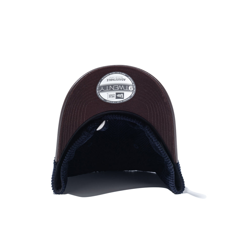 9TWENTY Corduroy Pack　シンセティックレザーバイザー ネイビー/ダークブラウン | NEW ERA ニューエラ公式オンラインストア