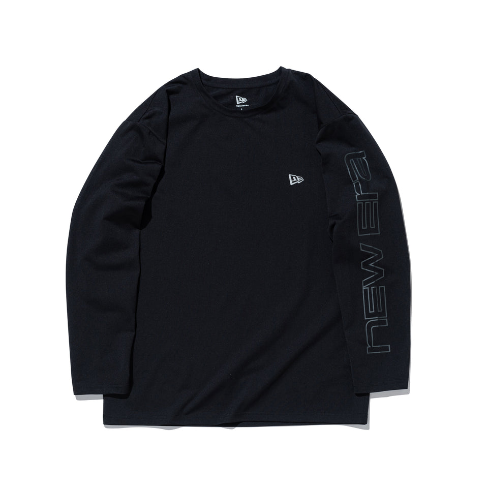 長袖 テックTシャツ サイドロゴ ブラック | パフォーマンスアパレル ランニング | NEW ERA ニューエラ公式オンラインストア