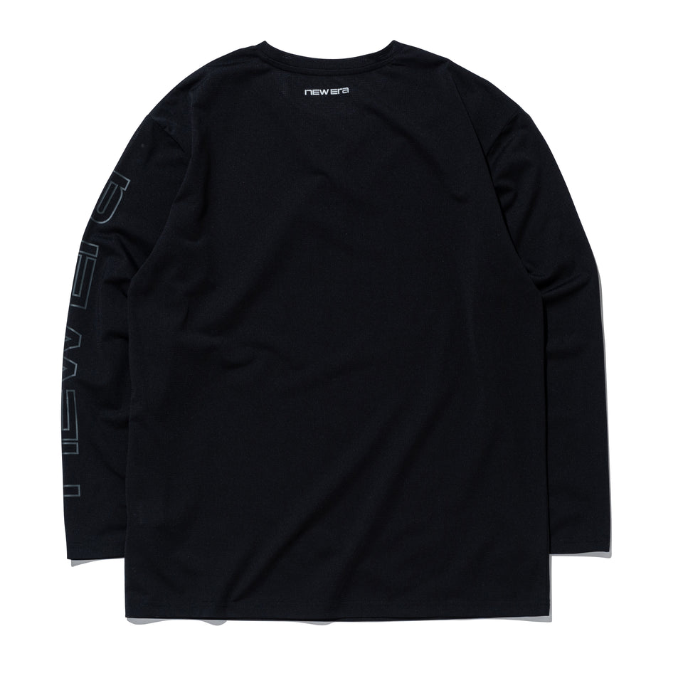 長袖 テックTシャツ サイドロゴ ブラック | パフォーマンスアパレル ランニング | NEW ERA ニューエラ公式オンラインストア