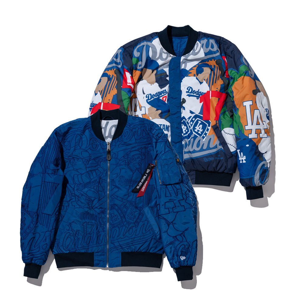 リバーシブル ボンバージャケット Alpha Industries x ComplexCon ロサンゼルス・ドジャース ブルー