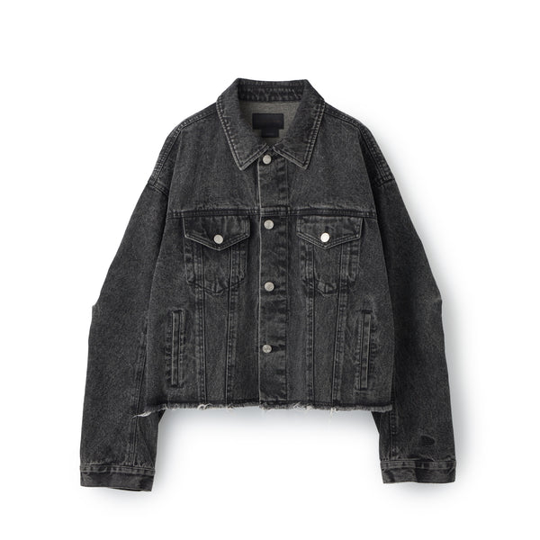 ウィメンズ トラッカージャケット ウォッシュド デニム BLACK LABEL